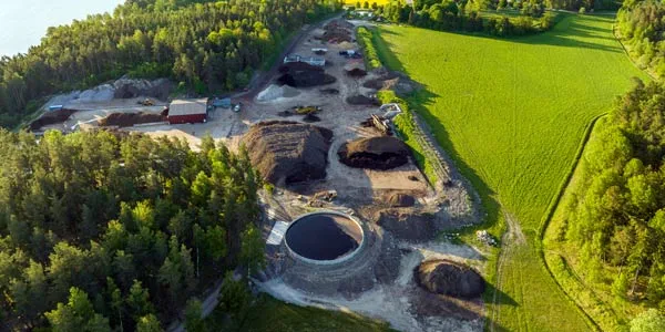 Återvinning deponi Ekerö Stockholm Wiggeby stockar ris