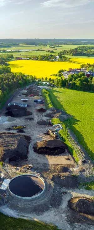 Wiggeby Jordbruk återvinner ris, stubbar och trädgårdsavfall